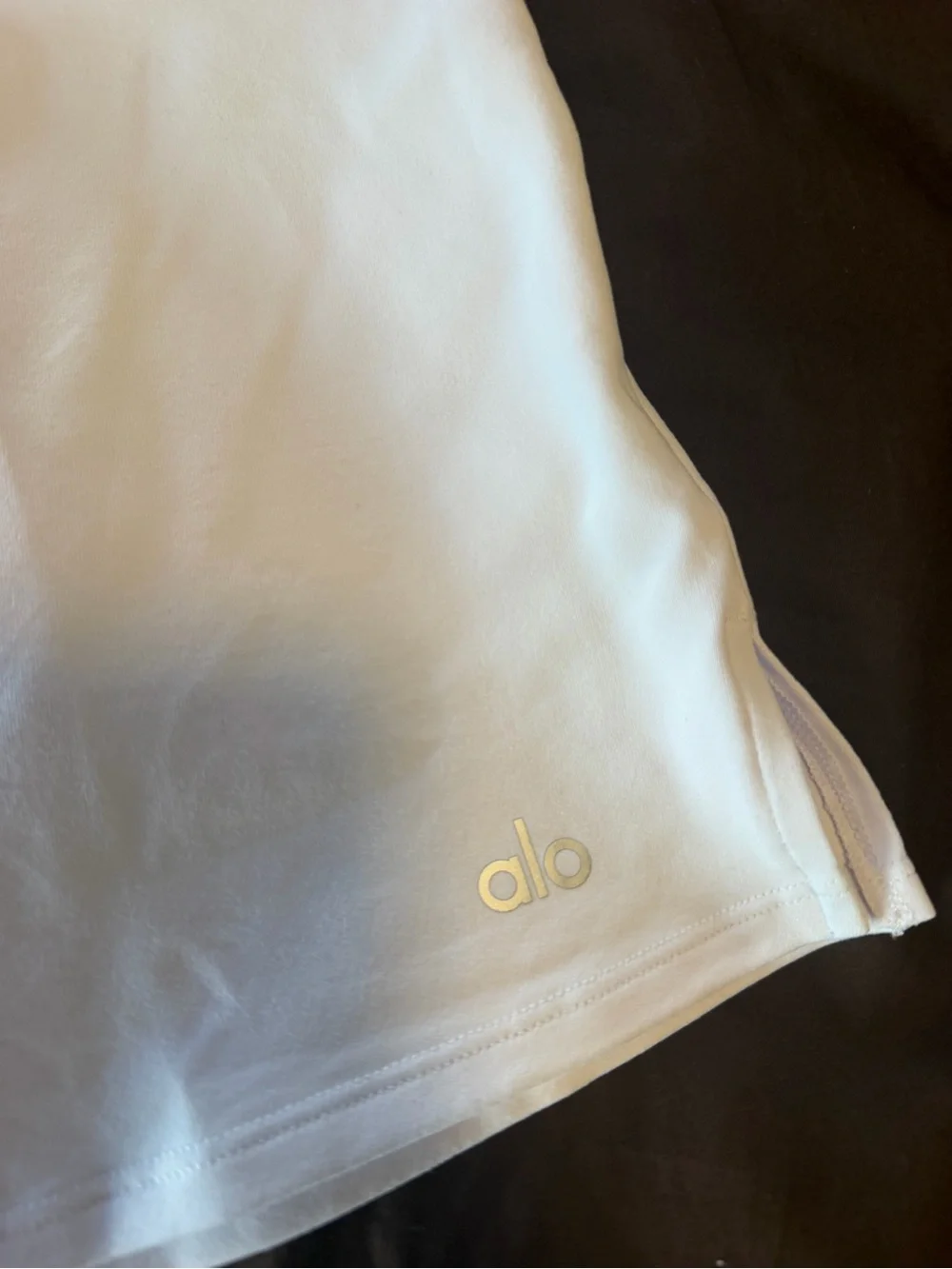 ALO Yoga White Sleeveless Polo Mini Dress
